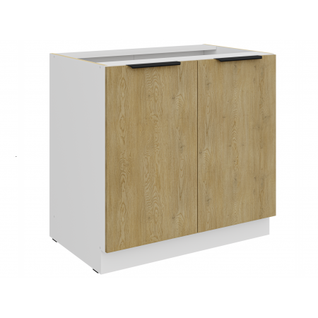 Szafka dolna 80 cm CREMA dąb cremona / biały mat 80 D 2F BB